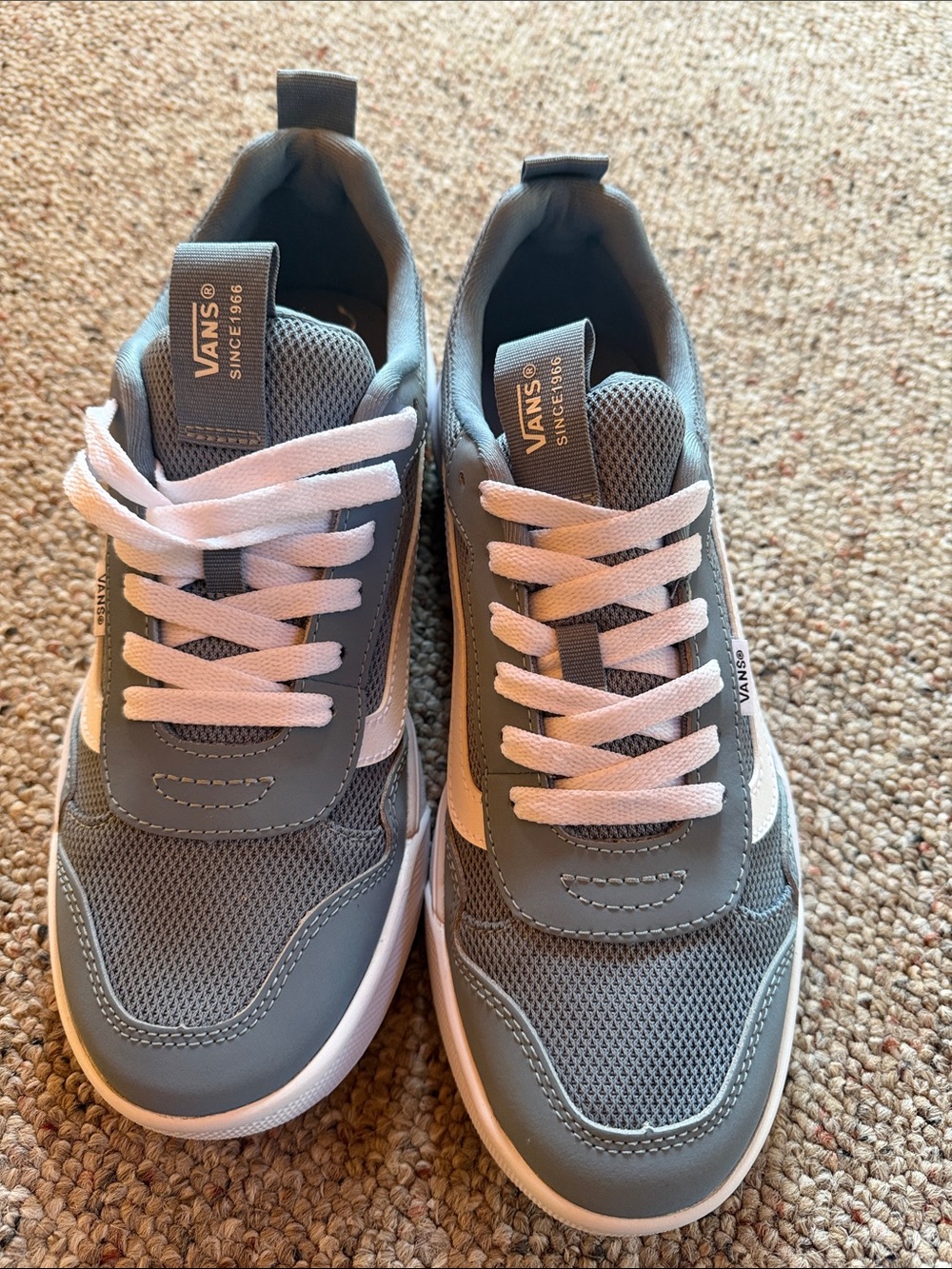 Vans Blue and White Lace-Up Sneakers